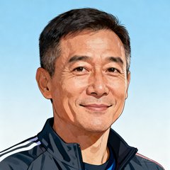 一位中年男性会员头像，体育教师出身，如今是平台社区活跃的战术分析帖作者